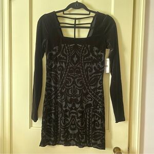 Burnout Velvet Dress